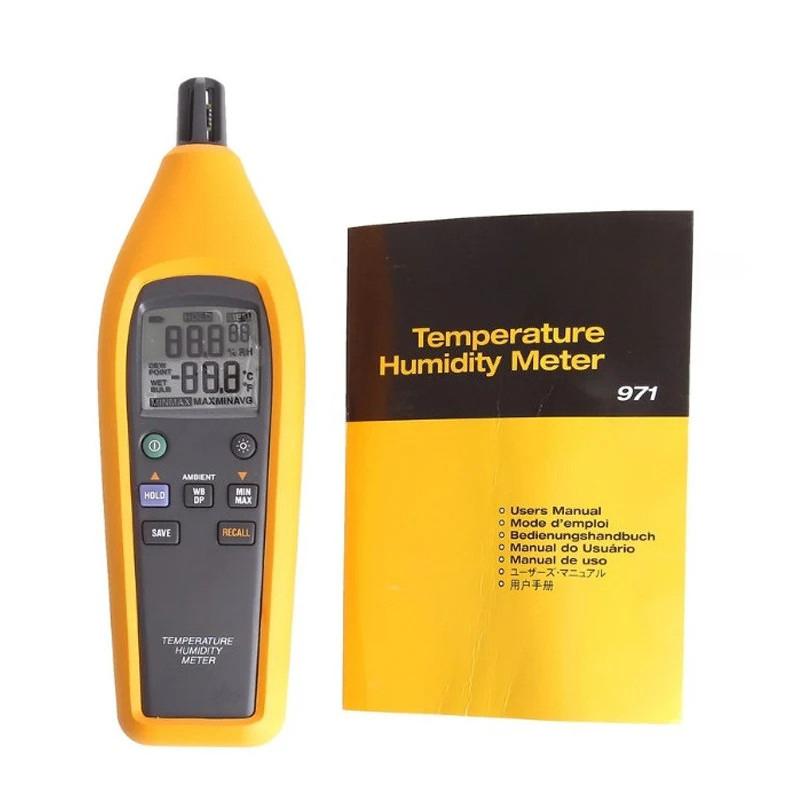 971 -20°C to 60°C (-4°F to 140°F)  Backlit Dual Display Humidity And Temperature Measuring Instrument Temperature Humidity Meter
