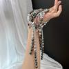 Retro Romantic Tassel Gradual Change Atmosphere Artificial Imitation Australian White Pearl Sweater Chain Necklace Collarbone Chain