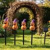 LED Pathway Lighting 4Pcs/Set Halloween Solar Ghost Stake Light, 4-in-1 Pumpkin with Powered Yard Stakes Lights, Waterproof Decorative