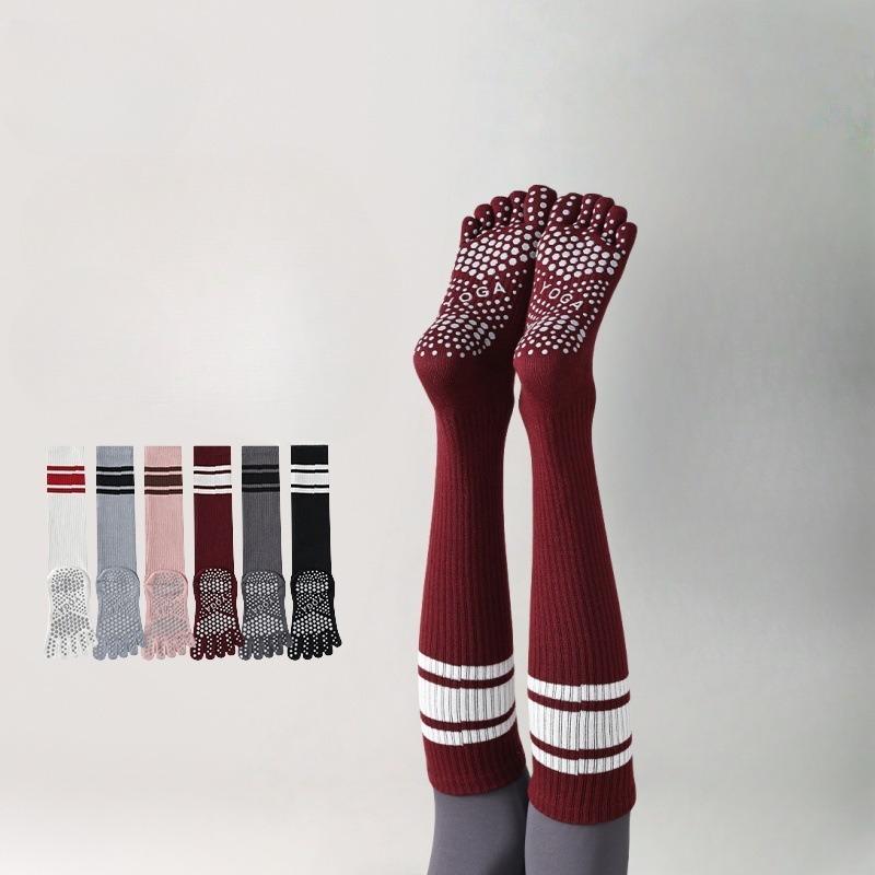 Yoga Socks, Anti-slip Professional Women's Pilates Socks, Anti-slip Socks, Five-finger Socks, Yoga Socks for Autumn and Winter