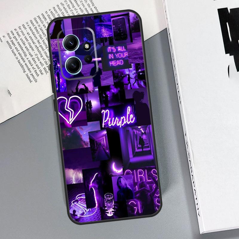 Purple Aesthetic Case For Xiaomi Redmi Note 14 13 10 11 12 15 Pro Plus Cover For Redmi 15C 15 13C 12C 14C 10C