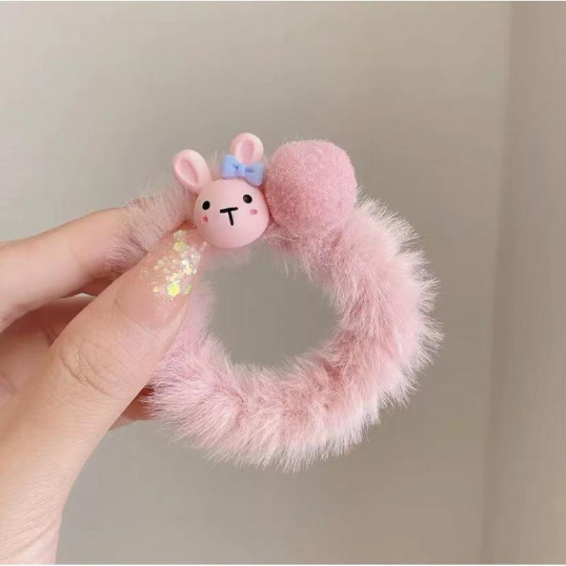 Cat Ears Plush Elastic Hair Bands Cute Hair Rope Ties Girls Barrettes Children Kawaii Headwear Headwear Kids Hair Accessorie