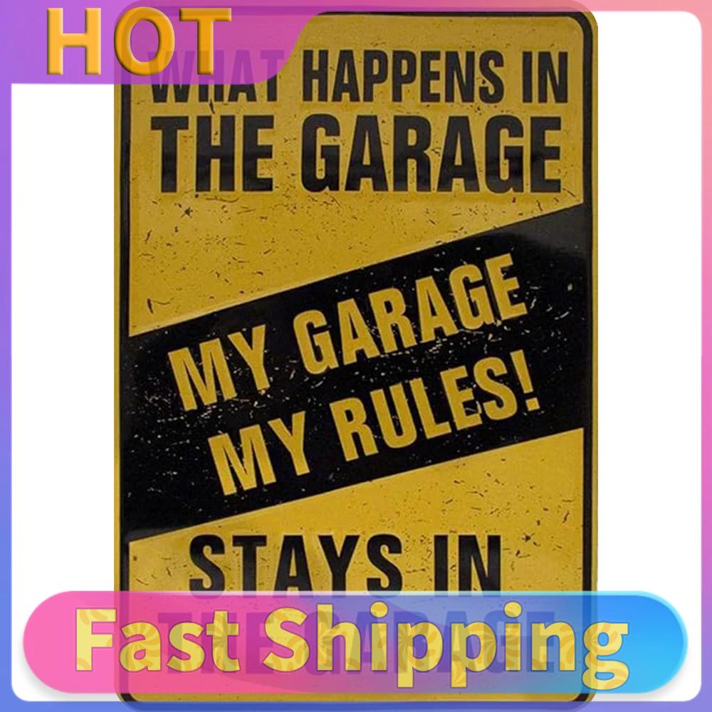 Vintage Garage Metal Tin Sign 2D Metal Wall Art Poster for Home Bar Decoration