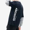 Fila Letter Big Logo Sports Casual Round Neck Fashion Loose Short Sleeve Drop Shoulder T-Shirt Men T-Shirt Black F11M219105FBK