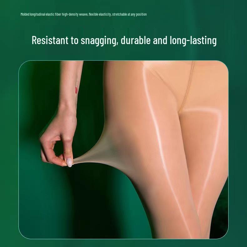 גרביון אולטרה-דק עם שמן סוסים - לנשים, עמיד בפני קריעה, שקוף, ברק שמנוני, גרביים מחטבים לקיץ