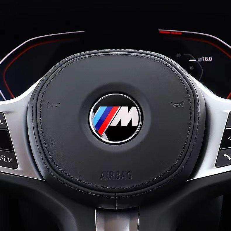 BBJX7 1Pcs 45mm 47mm Car Steering Wheel Decoration Badge Sticker Logo Accessories For BMW E46 E90 E60 F30 F10 E39 E36 E87 F20 E90 E70