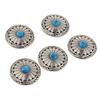 5 Pcs Leather Decorative Button Imitation Turquoise Buttons Flower Clothes Buttons for Jewelry Making Decoration