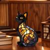 LED Animal Night Light Cat Table Lamp Night Lights For Kids Resin Spooky Home Decorations Holiday Party Birthday Holiday Indoor