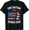 Patriotic One Nation Under God Boy 4th July USA Fighter Jet T-Shirt