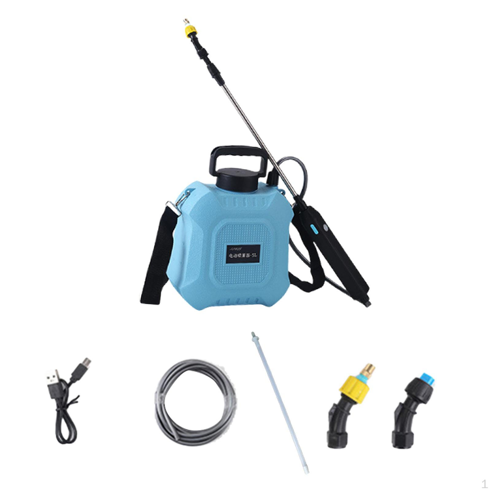 

Электрический садовый опрыскиватель с распылительными насадками, регулируемый многофункциональный, выдвижной плечевой ремень 5L