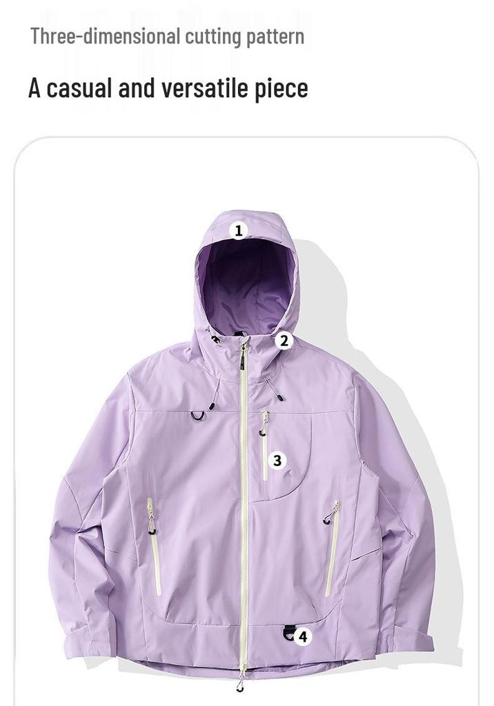 Men's Breathable Windbreaker: Outdoor Windproof Waterproof Jacket for Camping and Hiking