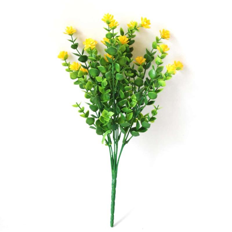 4Pcs Artificial Milan Grass Plastic Long Branch Bouquet for DIY Bridal Flower Home Wedding Garden Party Decoration