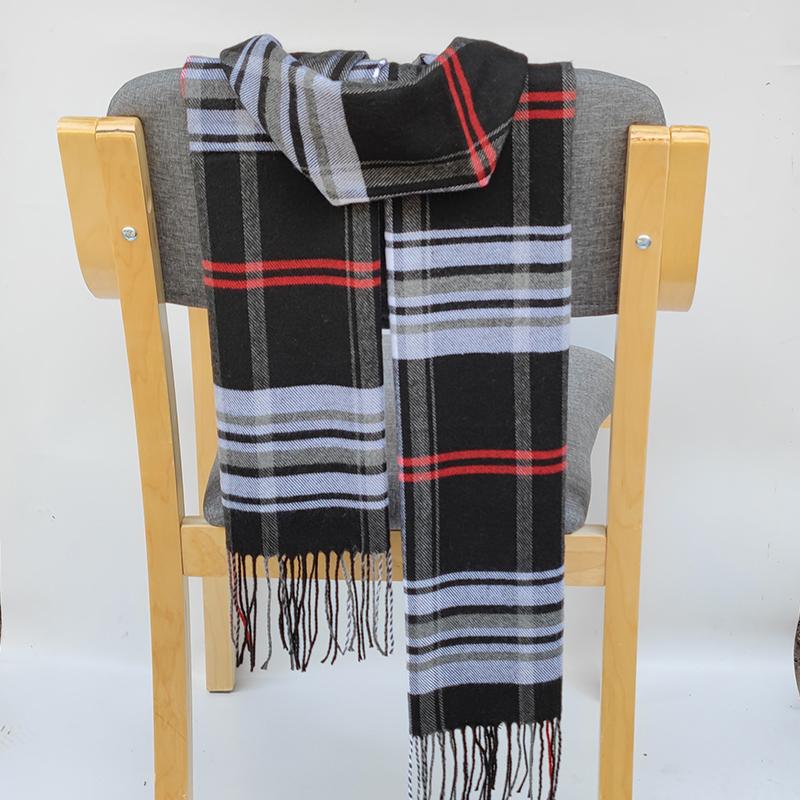 180*35cm new  Men Scarf Women With Tassel Color Lattice Cashmere muffler Thinker Autumn Warm Female Shawl Long Couple