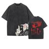 Alucard Hellsing Manga Graphic Tshirt Men Women Clothing Vintage Washed Oversized T Shirt Summer Cotton Short Sleeve Tees Tops