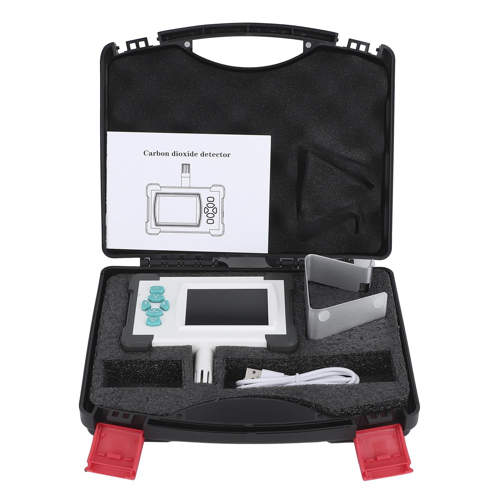Датчик детектора углекислого газа CO2 Анализатор Влажность Температура Тестер Метр ПерезаряжаемыйБазовый тип