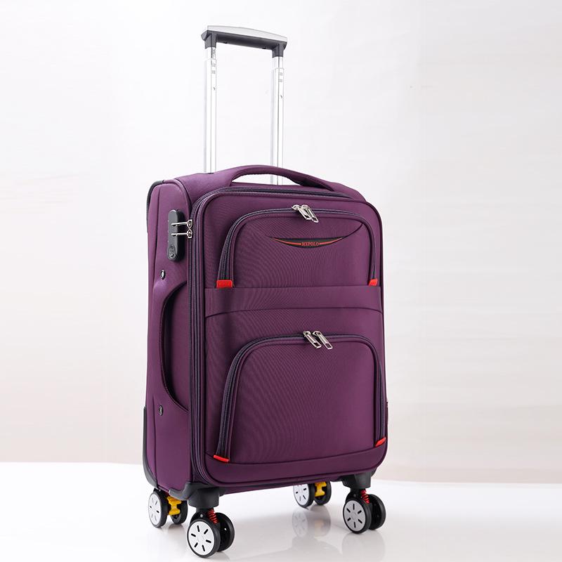 

Универсальный водонепроницаемый Оксфордский чемодан на колесах для студентов и женщин 20-inch фиолетовый
