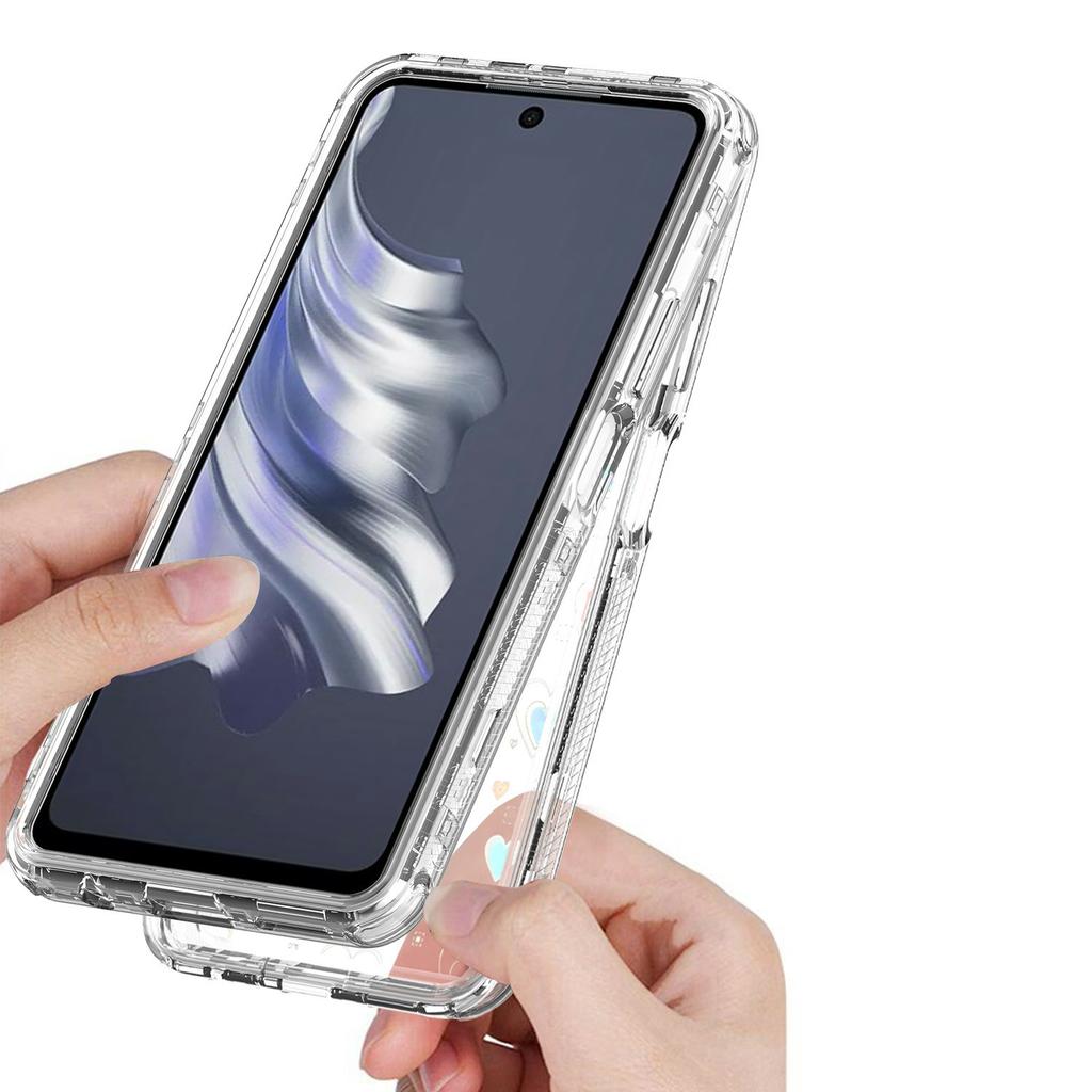 Clear Case for TECNO Spark 20 Pro/Infinix Hot 40 X6836/Hot 40 Pro X6837 Precise Cutouts Acrylic TPU Phone Cover with Laser-printed Film