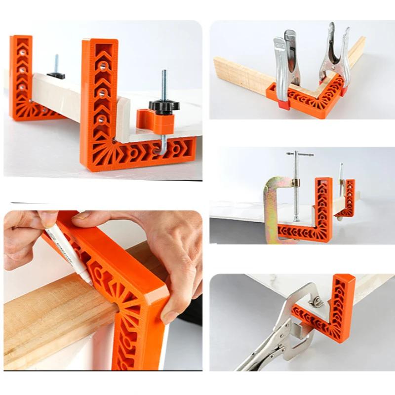 90 Degree Corner Clamp Positioning Squares L-type Right Angle Ruler Clamp Stone Rock Plate Splicing Fixer Woodworking Tool