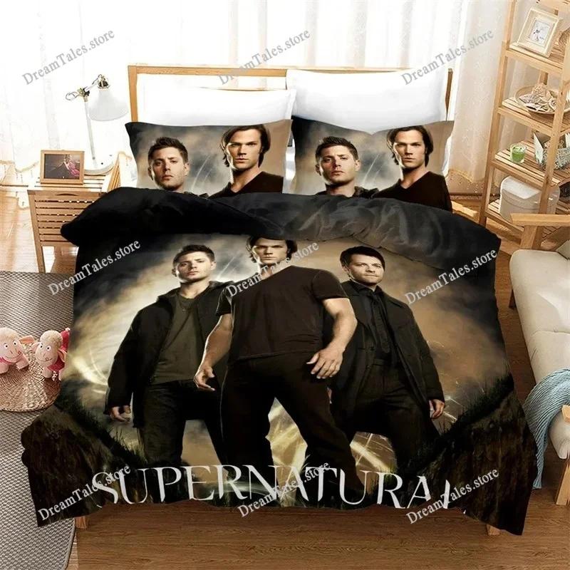 Supernatural Bedding Set Single Twin Full Queen King Size Bed Set Adult Kid Bedroom Duvet Cover Sets 3D Print Bed Sheet Set741