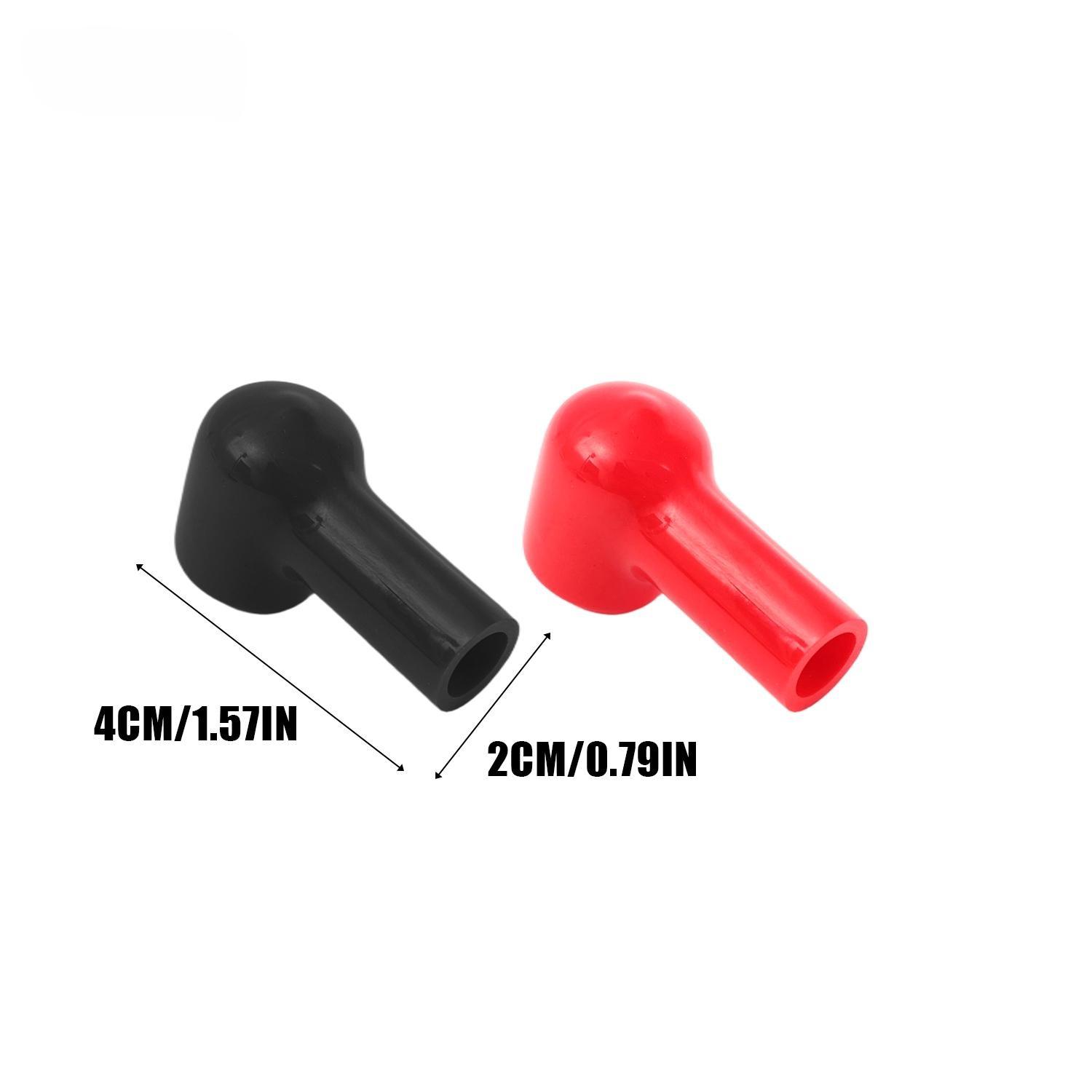 

Auto Car Battery Terminal Cover Boot PVC Flexible Angled Protector Red Black Positive Negative Insulation Cap RV Marine Boat Fix