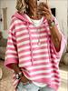 2026 Women's Knit Hooded Sweatshirt - Autumn Woolen Loose Fit