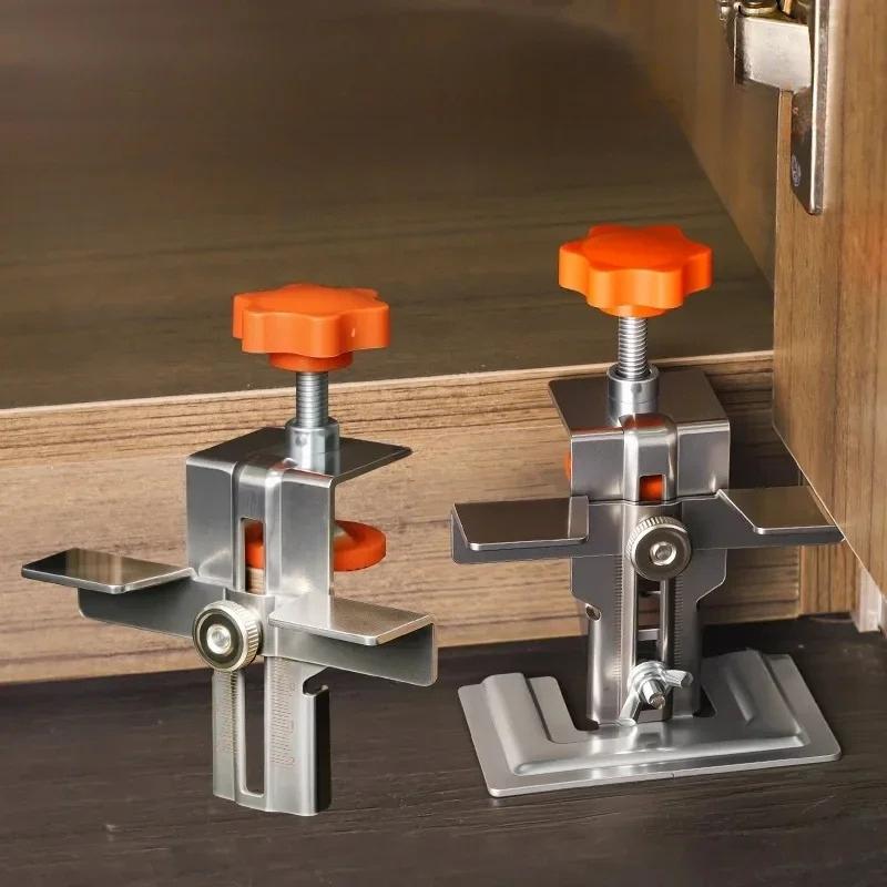 Furniture Panel Install Helper Floor Cabinet Panel Installation Jig Panel Leveling and Drilling Auxiliary Stainless Steel Jig