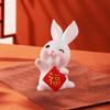 Statue, Little Bunny Figurine, Resin Sculpture for Home Holiday Decoration
