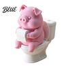 Impact-resistant Pig Statue 3D Printed Cute On Toilet Figurine, Funny Bathroom Desk Decor with Paper Fade-resistant Print Roll, Humorous Sculpture for