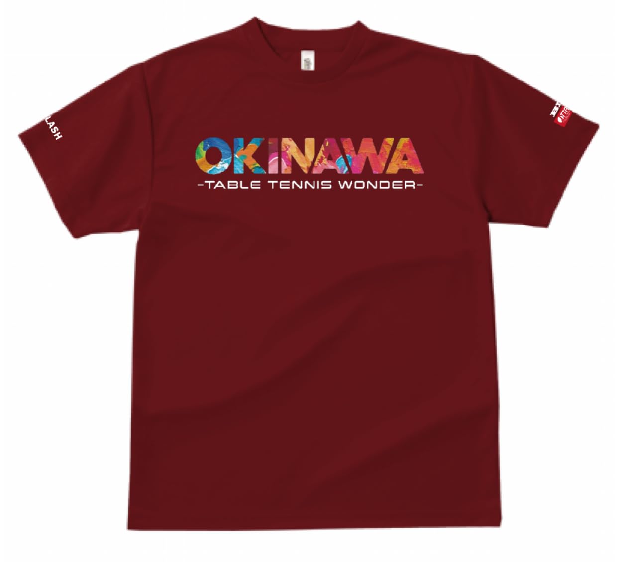 

TSLASH Ishikawa Sports Original Table Tennis Uniform Okinawa JTTA Mark Japan Certified Match Wear Burgundy S Men Women
