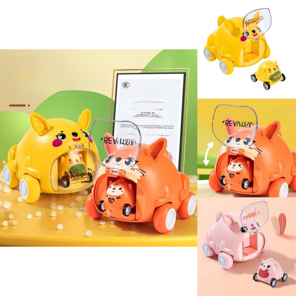 Animal Inertia Toy Car For Kids With Plastic Material And Interactive Play