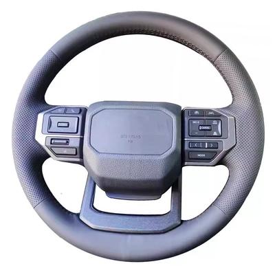 HuiER Hand Sewing Car Steering Wheel Cover Interior Accessories for Toyota Land Cruiser Prado 250 Series 2026 2026 2026