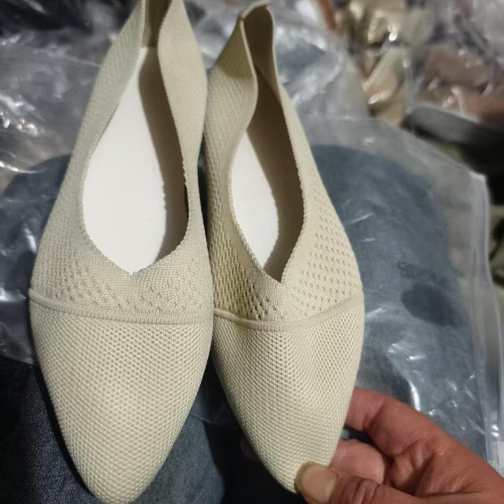 Womens Flyknit Slipon Loafers With Rubber Sole For Daily Casual Wear