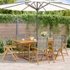 VidaXL 7-piece Garden Dining Set Grey Rattan and Solid Wood, Outdoor Dining Set, Dining Room Furniture 3281731