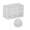 9 Grids Desktop Storage Box Clear Multipurpose Drawer Organizer Dustproof Space Saving Divided Drawer Cosmetic Storage