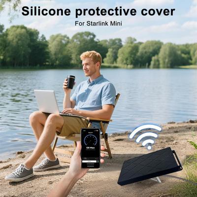 Silicone Protective Case for Starlink Mini Rocks Hail UV Impact Resistant Waterproof Outdoor Dish Antenna Protector Cover Sleeve Shell Antenna
