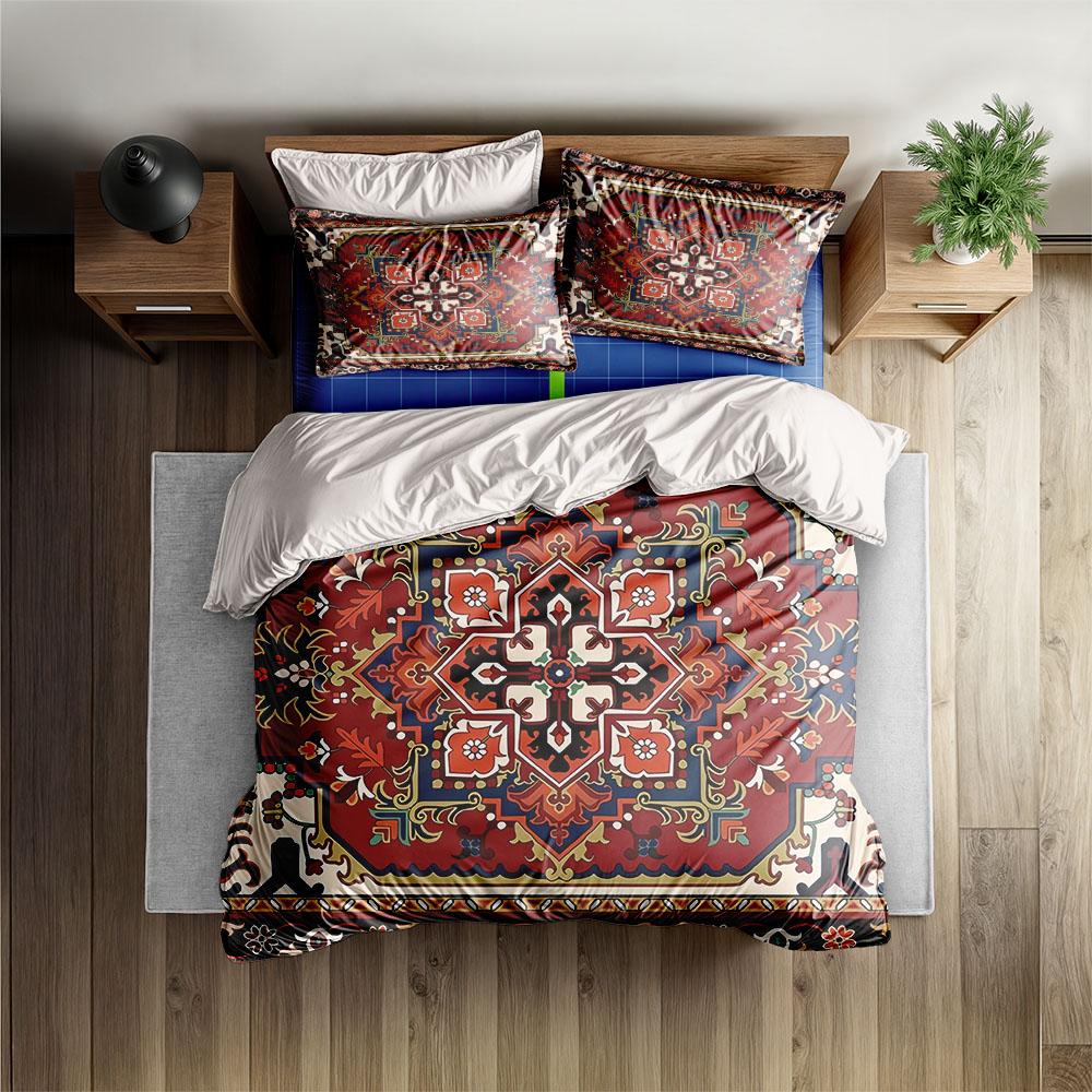 Antique Morrocan Petal Duvet Cover Set UK Single Double Queen King US Twin Full King Size Bed Linen Set