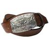 WING LEATHER Tochigi Leather Belt Men's Genuine Leather Casual Made In Japan Cowhide Embossed 40mm W040 M Dark Brown