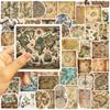 50 World Map Stickers, Maritime Exploration Compass Elements, Waterproof Handbooks, Luggage Box DIY Stickers