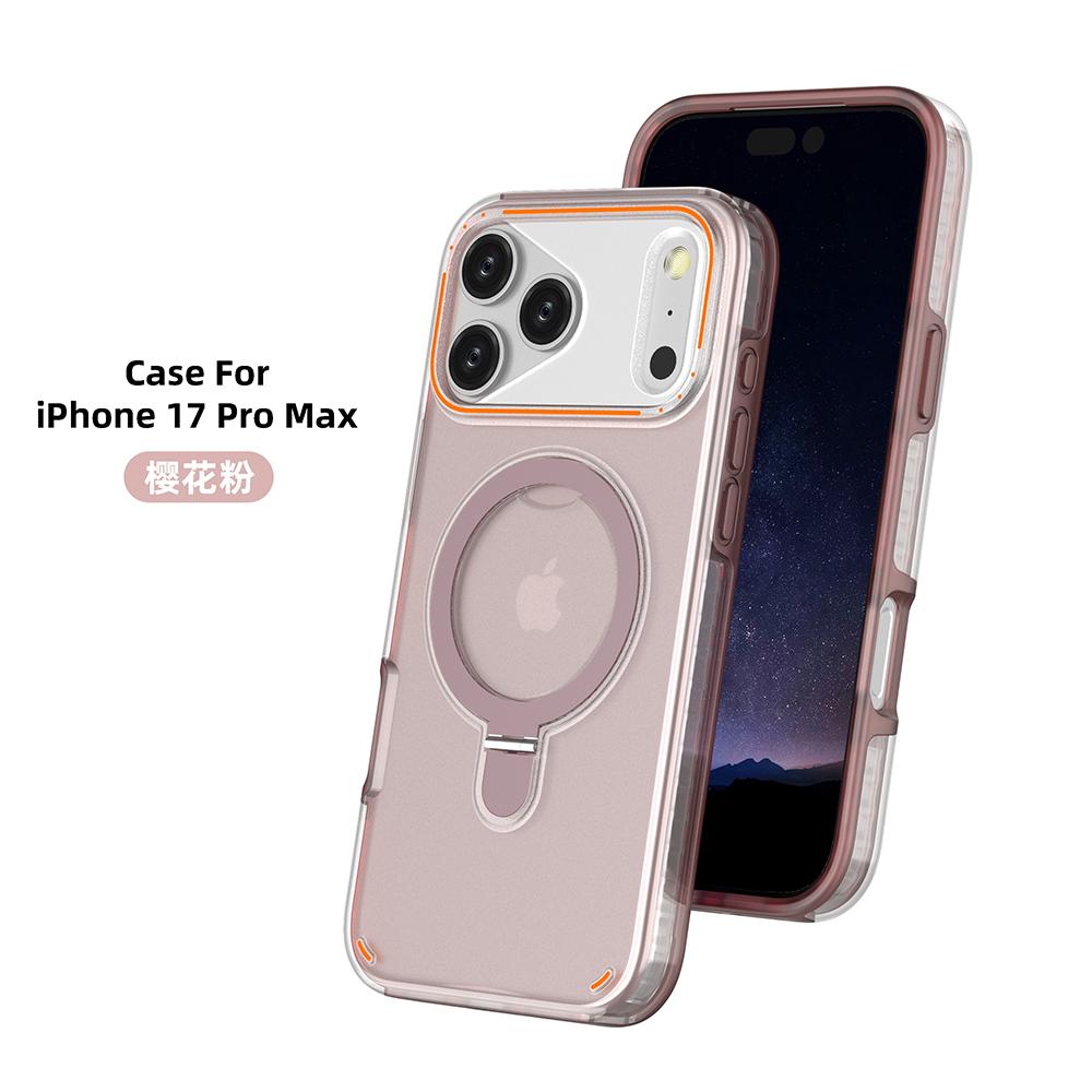 3-in-1 For Magsafe Magnetic Metal Ring Stand Matte Case For iPhone 17 Air 16 15 14 Plus 12 13 17 Pro Max 16e Protector Cover