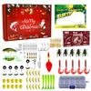 Fishing Advent Calendar 2025 24 Days of Christmas Countdown Calendar Xmas Surprise Fish Bait Christmas Gift for Fisher Adult Men