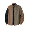 Men's American Retro Patchwork Harrington Jacket - Heavy-Duty, Loose Fit, Autumn/Winter 2025, Color Block Trendy Workwear