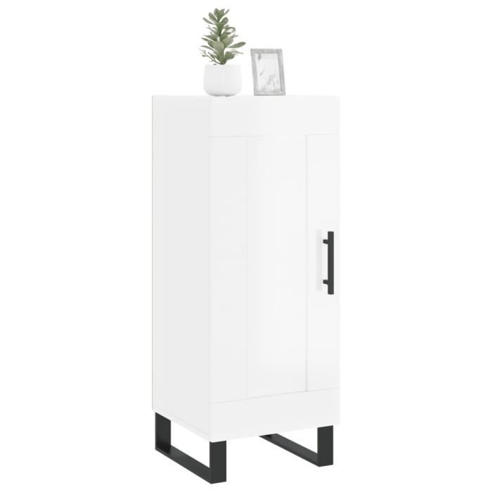 VidaXL Buffet Blanc brillant 34,5x34x90 cm Bois d'ingénierie 830470