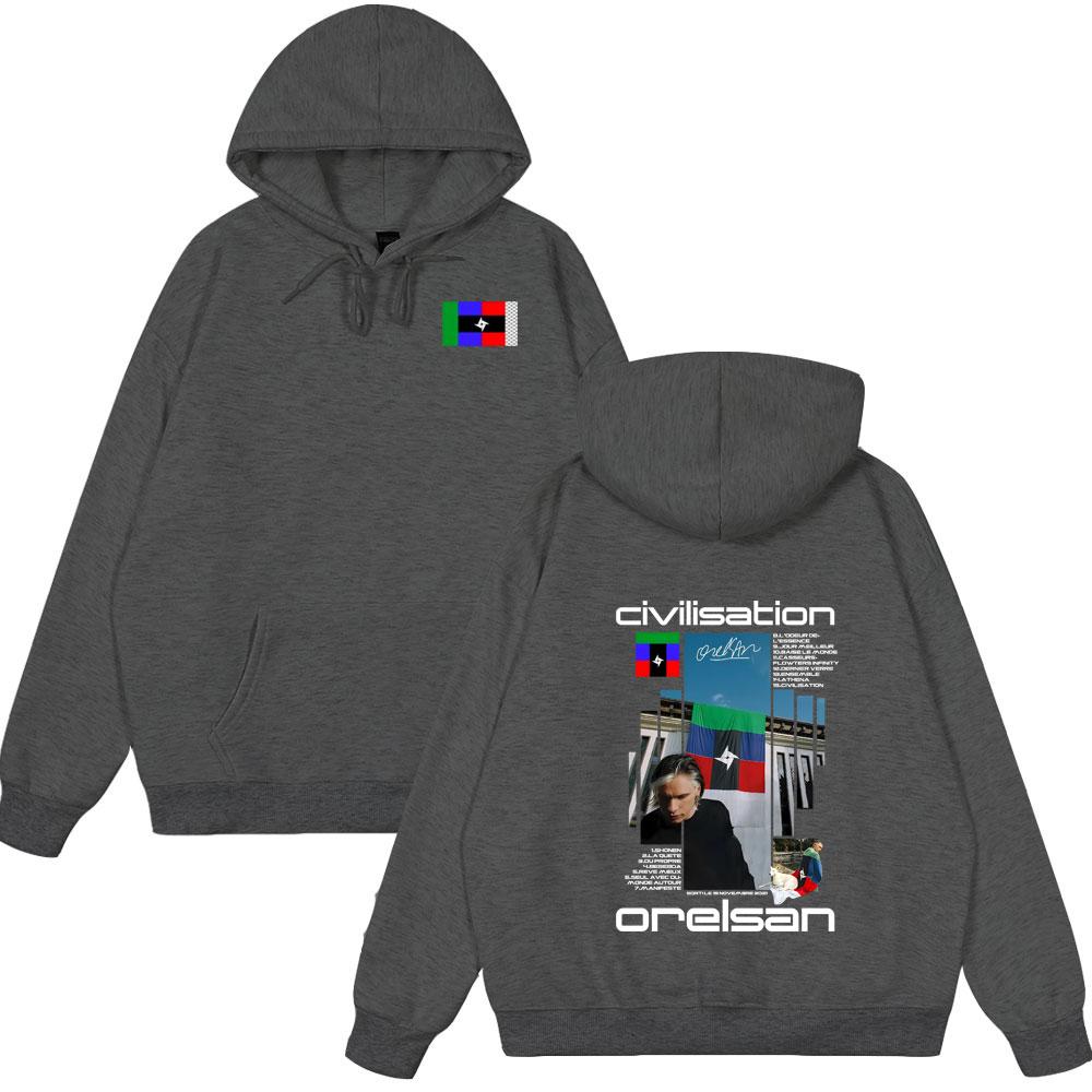 

Hot Sale Hoody Rapper Orelsan Civilisation Album Hoodie Women Hip Hop Fashion Streetwear Male Casual Oversized New Style Clorhes L