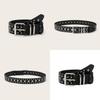 Solid Fashionable Color Star And Rivet Decor Women Casual Belt For Daily Use