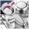 Silver Divided Dinning Plate 304 Stainless Steel Food Container Kid Feeding Service Plate Cartoon Animal Shape Food Tray