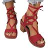 Summer new high-heeled sandals thick straps open-toed sandals large size fashion women's sandals