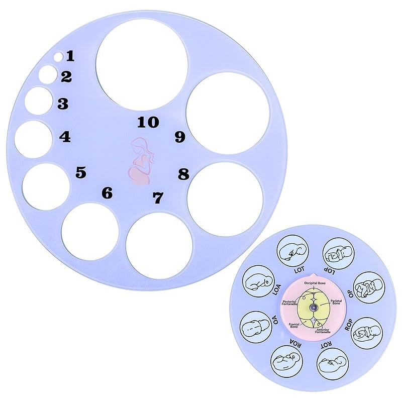 Cervical Dilation Board,Cervical Dilation Board for Midwife Doula Birth and Midwife Fetal Position Tool,Cervical Dilation Chart and Carved Fetal фиолетовый