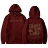 Autumn And Winter Women'S Shoulder Sleeves Trendy Brand Tm Letter Print Hooded Loose Fleece Sweater
