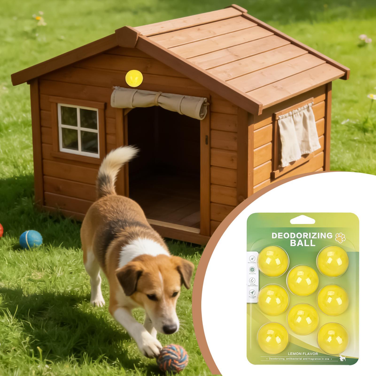 

Deodorizing Balls 8-Piece Long-Lasting Scented Freshener Pet Smell Control Balls Odor Absorber For Nest Mat Cage Litter Box B