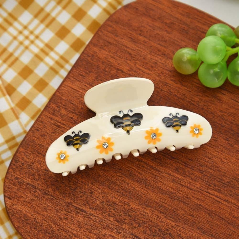 Blume Frauen Haifisch-Klammer Koreanischer Stil Acryl Haar-Kralle Strassstein-inlay Haar-Kralle Weiblich